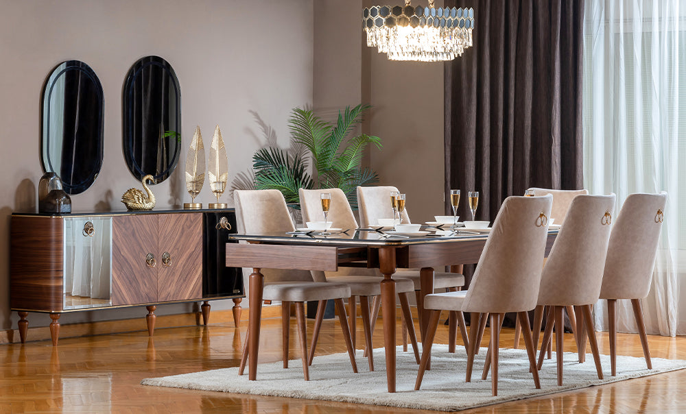Black Dining Set from mk kabbani furniture – MK Kabbani KSA